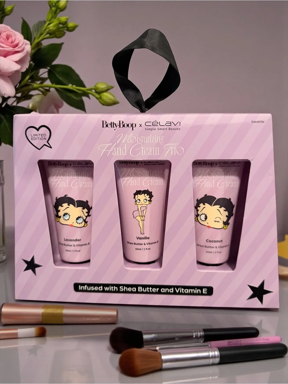💕 Betty Boop Hand Cream Trio & Nose Strips Set